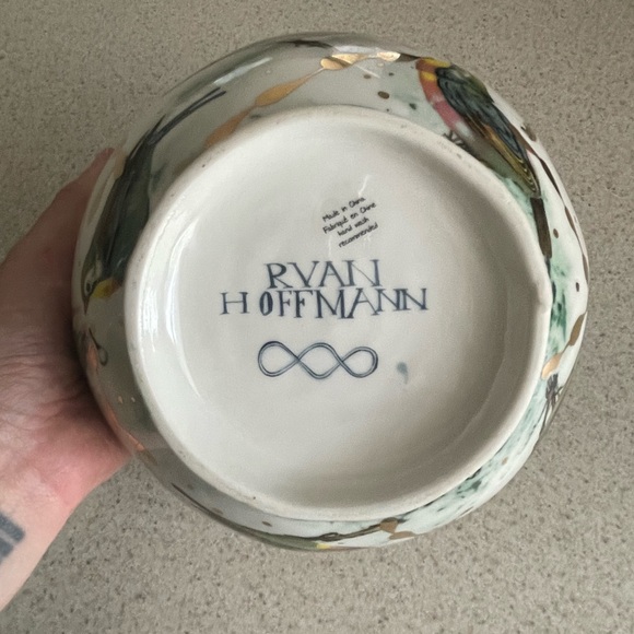 SOLD Rare Ruan Hoffman Anthropologie Dreamsbirds Bowl - Picture 4 of 5